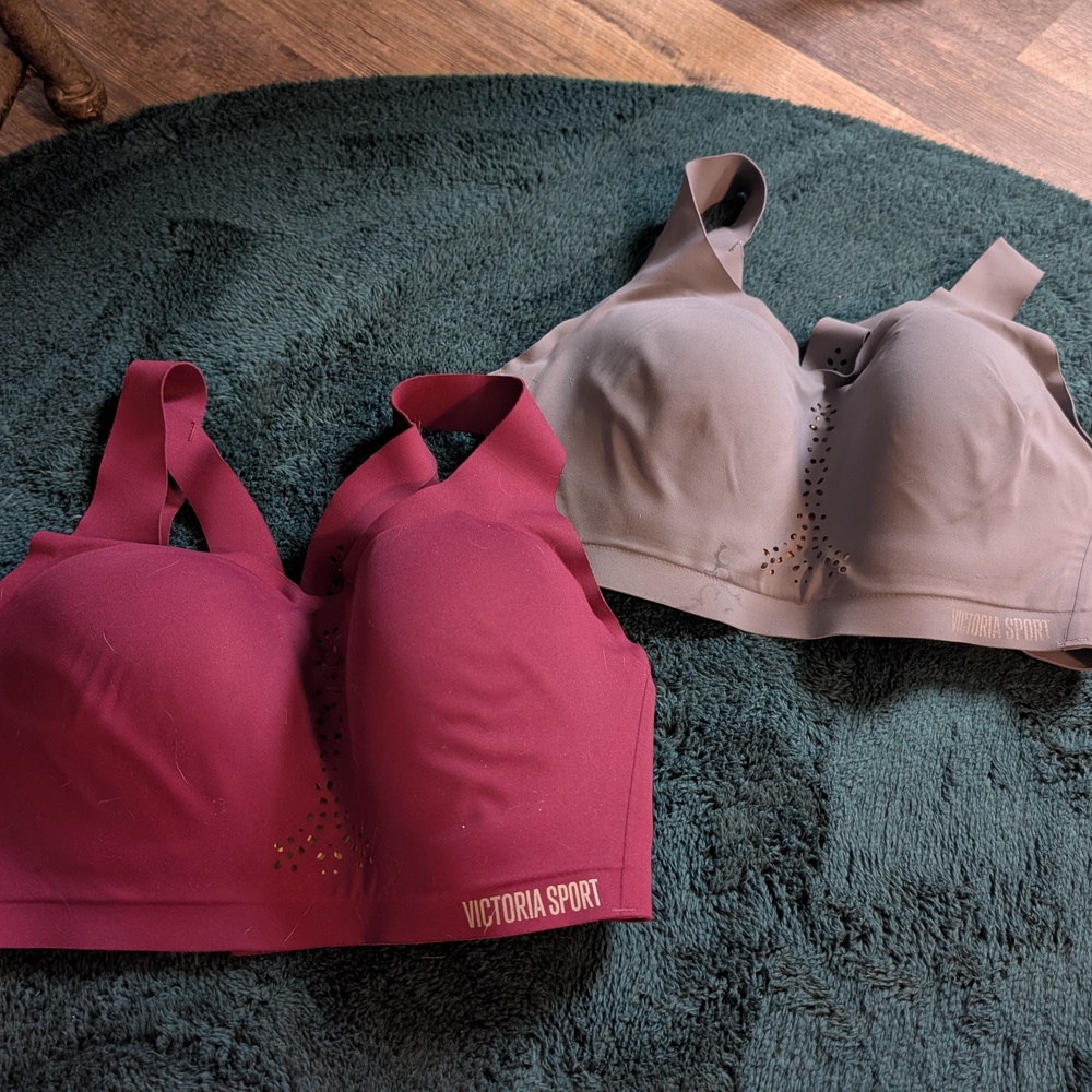 Victoria's Secret Red and Gray Sports Bras Intimates